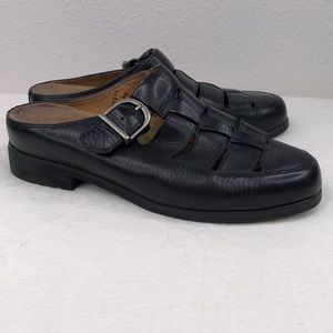 Ariat mule fisherman sandals closed toe black leather monk strap womens 7.5